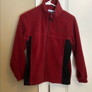 Columbia Maroon and Black Fleece Jacket.